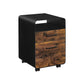 Black & Rustic Brown File Cabinet with 2 Drawers FredCo