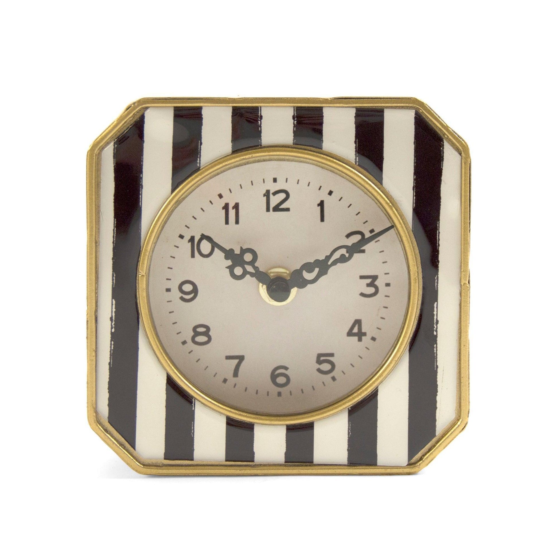 Black and White Striped Clock PC071 FredCo