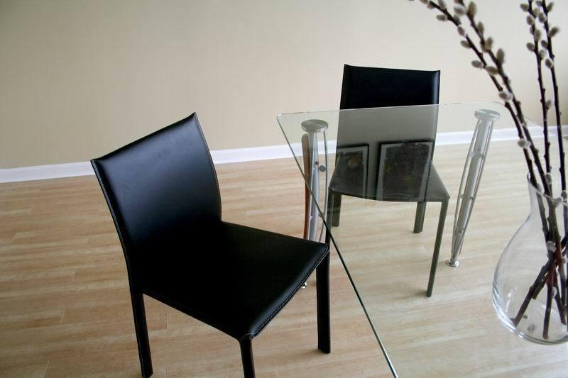Black Burridge Leather Dining Chair (Set of 2) FredCo