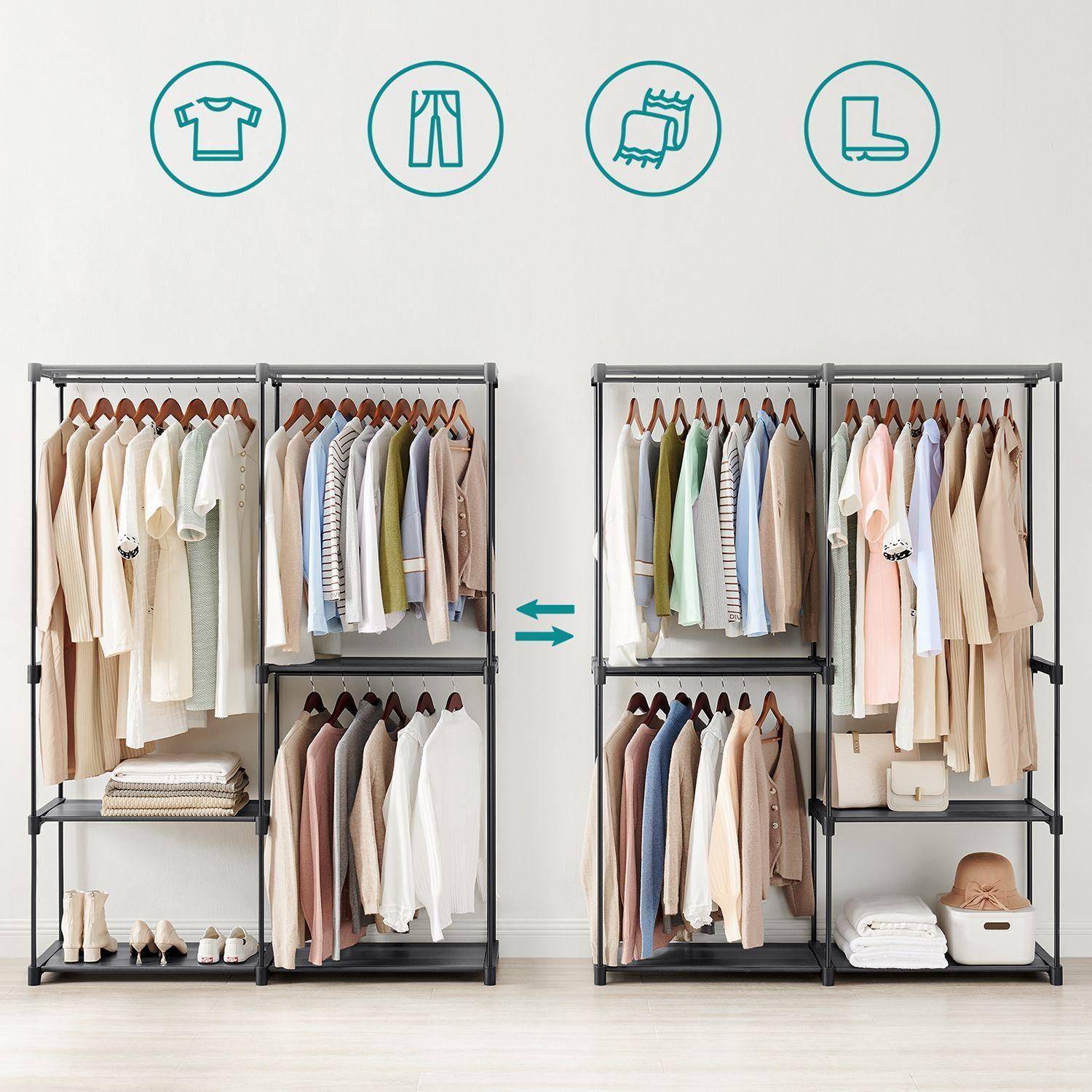 Black Clothes Rack, 71 inch FredCo