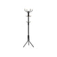 Black Coat Rack Freestanding with 12 Hooks, Entryway FredCo