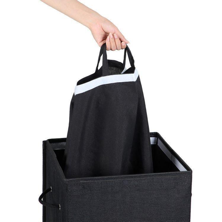 Black Fabric Laundry Hamper FredCo