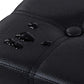 Black Faux Leather Ottoman FredCo