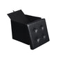 Black Faux Leather Ottoman FredCo