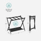 Black Foldable Luggage Rack, Hotel FredCo