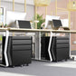 Black Mobile File Cabinet with Lock FredCo