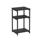 Black Side Table with Storage Shelves FredCo