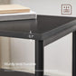 Black Side Table with Storage Shelves FredCo
