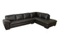 Black Sofa/Chaise Sectional FredCo