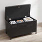 Black Storage Bench with Cushion Lid FredCo