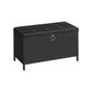Black Storage Bench with Cushion Lid FredCo