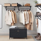 Black Storage Bench with Cushion Lid FredCo