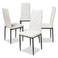 Blaise Modern and Contemporary White Faux Leather Upholstered Dining Chair (Set of 4) FredCo