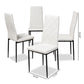 Blaise Modern and Contemporary White Faux Leather Upholstered Dining Chair (Set of 4) FredCo