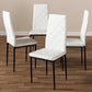 Blaise Modern and Contemporary White Faux Leather Upholstered Dining Chair (Set of 4) FredCo