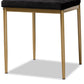 Blaise Modern Luxe and Glam Black Velvet Fabric Upholstered and Gold Finished Metal 4-Piece Dining Chair Set FredCo