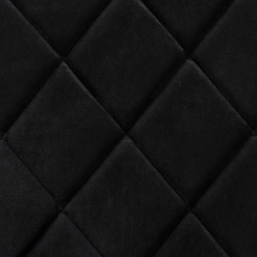 Blaise Modern Luxe and Glam Black Velvet Fabric Upholstered and Gold Finished Metal 4-Piece Dining Chair Set FredCo