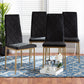 Blaise Modern Luxe and Glam Black Velvet Fabric Upholstered and Gold Finished Metal 4-Piece Dining Chair Set FredCo