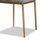 Blaise Modern Luxe and Glam Grey Velvet Fabric Upholstered and Gold Finished Metal 4-Piece Dining Chair Set FredCo