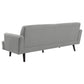 Blake 2-piece Upholstered Living Room Set with Track Arms Sharkskin and Dark Brown 511121-S2 Coaster FredCo