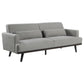 Blake 2-piece Upholstered Living Room Set with Track Arms Sharkskin and Dark Brown 511121-S2 Coaster FredCo