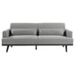 Blake 2-piece Upholstered Living Room Set with Track Arms Sharkskin and Dark Brown 511121-S2 Coaster FredCo