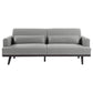 Blake 3-piece Upholstered Living Room Set with Track Arms Sharkskin and Dark Brown 511121-S3 Coaster FredCo