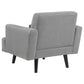 Blake 3-piece Upholstered Living Room Set with Track Arms Sharkskin and Dark Brown 511121-S3 Coaster FredCo