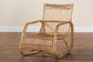 Blanca Modern Bohemian Natural Rattan Accent Chair FredCo