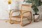 Blanca Modern Bohemian Natural Rattan Accent Chair FredCo