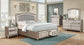 Bling Game Storage Bedroom Set Metallic Platinum Coaster Queen, 4 Piece FredCo