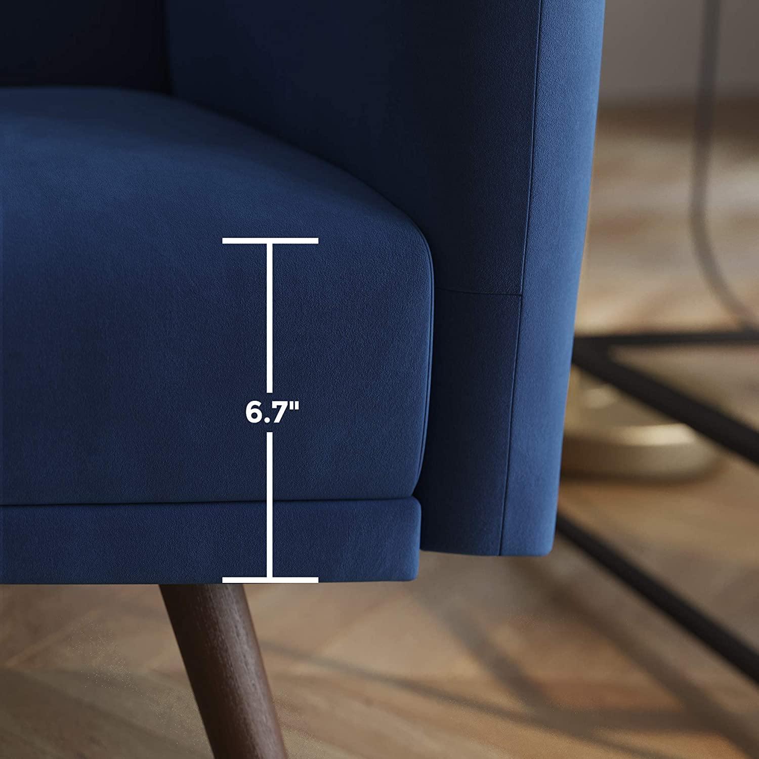 Blue Sleeper Sofa with Adjustable Backrest FredCo