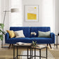 Blue Sleeper Sofa with Adjustable Backrest FredCo