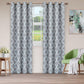 Bohemian Trellis Thermal Insulated Blackout Grommet Curtain Panel Set FredCo