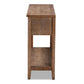 Bonilla Traditional and Rustic Two-Tone White and Walnut Brown Finished Wood 3-Drawer Console Table FredCo