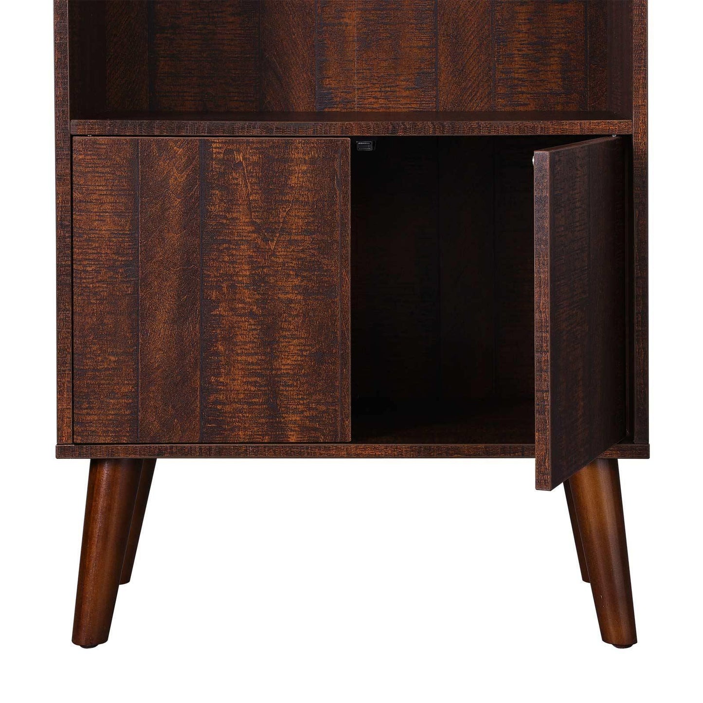 Bookcase Walnut Color 47" Tall FredCo