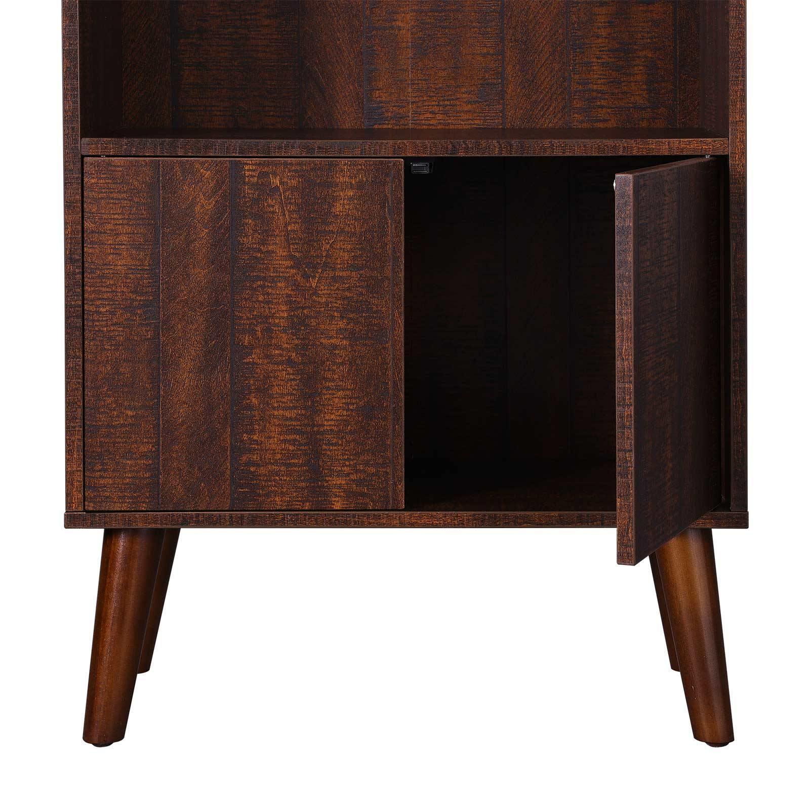 Bookcase Walnut Color 47" Tall FredCo