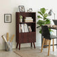 Bookcase Walnut Color 47" Tall FredCo