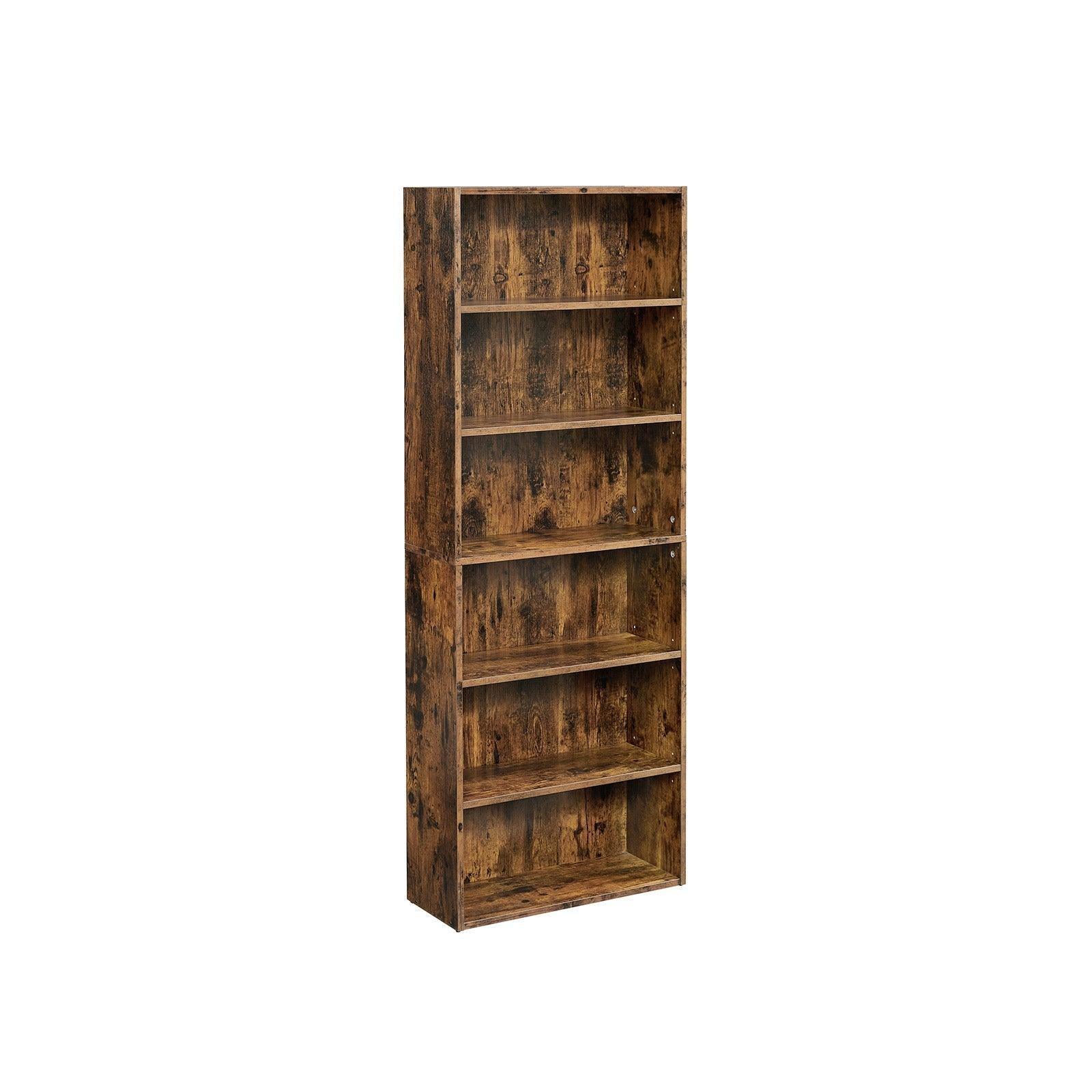Bookshelf Rustic Brown 23.6in tall FredCo