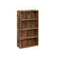 Bookshelf Rustic Brown 4 Shelf FredCo