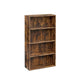Bookshelf Rustic Brown 4 Shelf FredCo