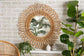Bora Modern Bohemian Natural Brown Rattan Accent Wall Mirror FredCo