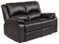 Boston Upholstered Tufted Living Room Set Two-tone Brown 600971-S2 Coaster FredCo