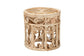 Bowie Modern Bohemian Natural Brown Rattan 2-Piece Nesting End Table Set FredCo
