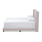 Brady Modern and Contemporary Beige Fabric Upholstered King Size Bed FredCo