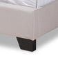 Brady Modern and Contemporary Beige Fabric Upholstered King Size Bed FredCo