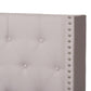 Brady Modern and Contemporary Beige Fabric Upholstered King Size Bed FredCo