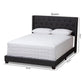 Brady Modern and Contemporary Charcoal Grey Fabric Upholstered King Size Bed FredCo