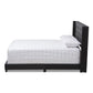 Brady Modern and Contemporary Charcoal Grey Fabric Upholstered King Size Bed FredCo