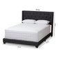 Brady Modern and Contemporary Charcoal Grey Fabric Upholstered King Size Bed FredCo